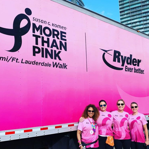 Ryder employees at Susan B. Komen More Than Pink Walk in Miami